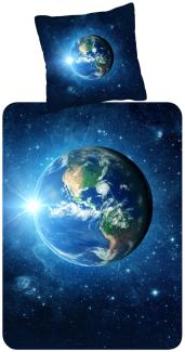 ESPiCO Bettwäsche Trendy Bedding Earth Blue 135 x 200 + 80 x 80 cm