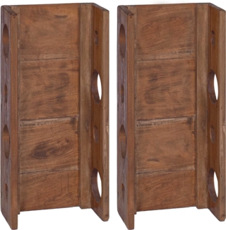 vidaXL Regal Braun 24 x 13 x 54 cm Massives Mahagoni Holz 42012357