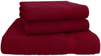 Betz Saunatuch 3-TLG. Set Premium Farbe dunkelrot, Baumwolle (Set, 3-St), 1 Saunatuch 2 Handtücher