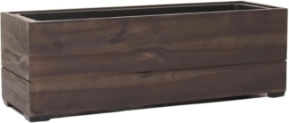 VIVANNO Balkonkasten Holz KAJIX Kasten - Braun Maserung (1 St), 61x20x21 cm