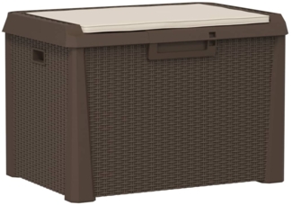 vidaXL Gartentruhe mit Sitzkissen Braun 125 L PP 364212