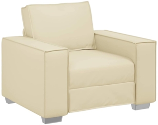 vidaXL Sofa 59cm Creme Stoff 4105040