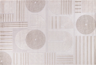 Carpetilla Designteppich Designer Teppich kurz Flor Wohnzimmer Klassisch Orient L.Grau, rechteckig, Höhe: 13 mm, Wohnzimmer
