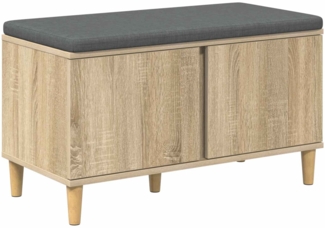 vidaXL Flurbank mit Kissen mit Speicher Sonoma-Eiche 60 x 38 x 46 cm 891530