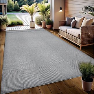 OTTO home Teppich Anna, auch als Läufer erhältlich, rechteckig, Höhe: 3 mm, In- und Outdoor geeignet, Sisal-Optik, Wetterfest & UV-beständig