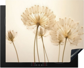 MuchoWow Herd-Abdeckplatte Sonnenlicht - Löwenzahn - Botanisch - Blumen, Vinyl, (1 tlg), Küche Herdabdeckung Ceranfeld Induktionsfeld Vinyl, 60x60 cm