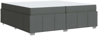 vidaXL Bettrahmen mit Matratze Dunkelgrau 200 x 200 cm Stoff 3398308