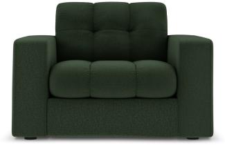 Micadoni Sessel Justin | Bezug Dark Green | Beinfarbe Black Plastic