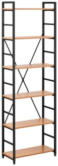 Fromm&Starck Bücherregal Standregal Regal 60 x 28 x 182.5 cm Metall 6 Ebenen 150 kg