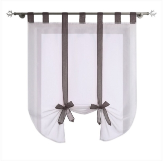 Joyswahl Raffrollo, mit Schlaufen, Voile Bindegardine, Unifarbige