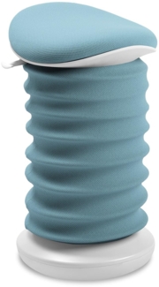TOPSTAR Sitness 4D AGR-Zertifiziert Dynamischer Sitzhocker papyrusweiss blau - ergonomischer Bürohocker - höhenverstellbar - stärkt den Rücken - entlastet die Bandscheiben