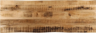 vidaXL Tischplatte mit Baumkante 110x40x3,8 cm Raues Mango Massivholz 370685