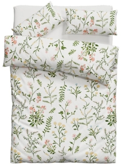OTTO home Bettwäsche Claara, Renforcé, 2 teilig, mit Blumen Design, skandinavisch, romantische Bettwäsche