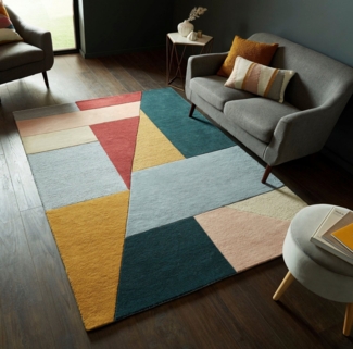 FLAIR RUGS Wollteppich Alwyn, rechteckig, Höhe: 10 mm, Wolle, Teppich, Wohnzimmer, Schlafzimmer, Esszimmer