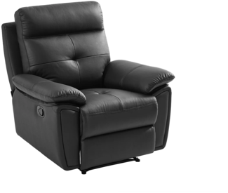 Vente-unique - Relaxsessel - Leder - Schwarz - VINETA