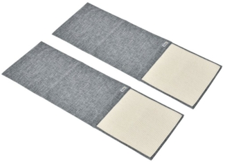 PawHut Kratzbrett 2er Kratzmatte, Sisal Kratzteppich für Katze, Katzenkratzmatte, (Kratzspielzeug, 2-tlg, Kratzstamm), Grau 130 x 45 x 0.3 cm