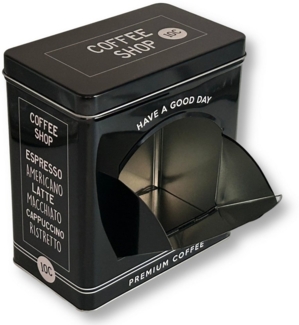 MediMuc Kaffeedose Vorratsdose schwarz oval oder eckig