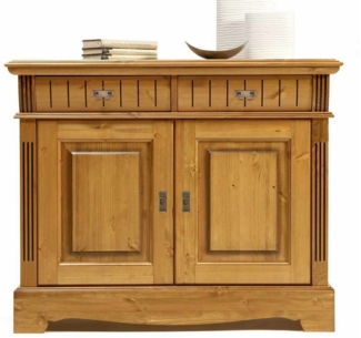 Casamia Sideboard Sideboard Anrichte Kommode Florenz 2 Schubladen 2 Türen Pinie Nordica
