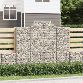 vidaXL Gabionen mit Hochbogen 8 Stk. 200x50x160/180cm Verzinktes Eisen 3146389