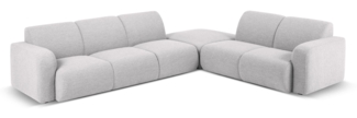 Micadoni Boucle Ecksofa Molino 6-Sitzer Rechts Boucle Hellgrau