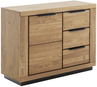 Kommode >GRENO< in Wildeiche geölt, Wildeiche teilmassiv - 107x80x40cm (BxHxT)