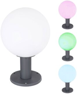 Smart RGB LED Außenleuchte, Sockelleuchte, App-Steuerung, H 38 cm