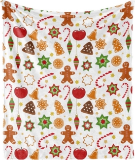 Wohndecke Gemütlicher Plüsch für den Innen- und Außenbereich, Abakuhaus, Lebkuchenmann Weihnachten Graphic