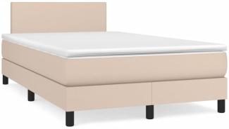 vidaXL Boxspringbett Matratze Cappuccino-Braun 120x190 cm Kunstleder 3269812