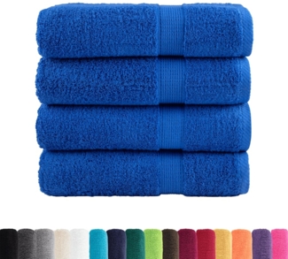 vidaXL Premium Handtücher SOLUND 4 Stk. Blau 50x100 cm 600 g/m² 137186