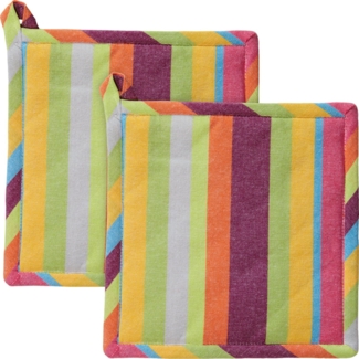 REDBEST Topflappen Topflappen 2er-Pack, Baumwolle Streifen