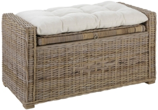 Home affaire Sitztruhe Schönerempfang, TOPSELLER! (Rattan-Bank, OTTOs Choice), Belastbar bis max. 80 Kg, mit Stauraum