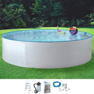KONIFERA Rundpool KENO (Set, 5-tlg), inkl. hochwertigem Zubehör, Tiefe 110 cm, in versch. Größen