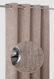 Beautex Vorhang Ösenvorhang, Gardine mit Ösen 140x245 cm, Ösenschal blickdicht, Ösen (1 St), blickdicht