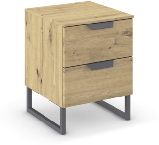Nachtkommode >Aditio Box< in Eiche Artisan Dekor - 40 x 53 x 44 (BxHxT)