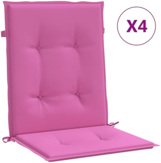 vidaXL Niedriglehner-Auflagen 4 Stk. Rosa Stoff 361335