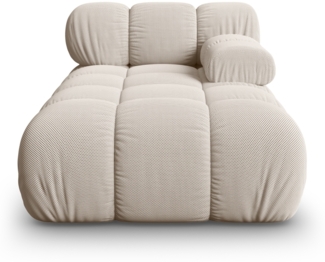 Micadoni Recamiere Bellis Rechts 3D-Stoff Helles Beige