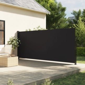 vidaXL Seitenmarkise Ausziehbar Schwarz 160x600 cm 4004519