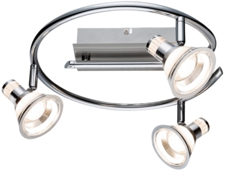 LED Deckenlampe, Chrom, Spots bewegliche, D 30 cm