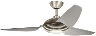 Elstead Lighting Voya Deckenventilator LED Edelstahl gebürstet