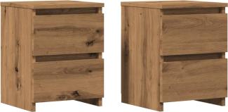 vidaXL Nachttische 2 Stk. Artisan-Eiche 30x30x40 cm Holzwerkstoff 855849