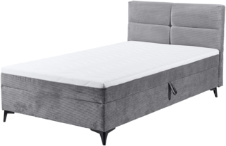 Boxbett >ANDON 1< Liegefläche 120x200cm, Bezug ash - 121x102x210cm (BxHxT)