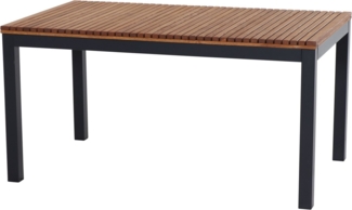 Siena Garden Gartentisch »Bozen« BxTxH:100x160x76 cm, Aluminium mit Robinienholz aus 100% FSC Holz