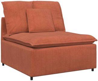 vidaXL Modulares Sofa Mittelmodul mit Kissen Rot Orange 100 cm 4104444