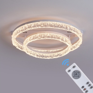 Eurotondisplay LED Deckenleuchte LED Deckenleuchte Fernbedienung/Handy-App Lichtfarbe einstellbar, LED fest integriert, Warm- bis Kaltweiß, Lichtfarbe und Helligkeit einstellbar, Mit App Steuerbar