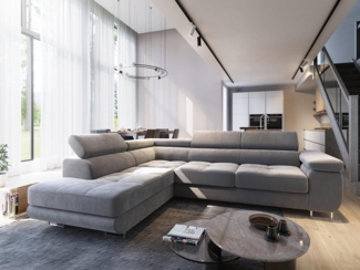 Masseno Ecksofa SELVA mit Schlaffunktion L-Form, Sofa mit Bettkasten