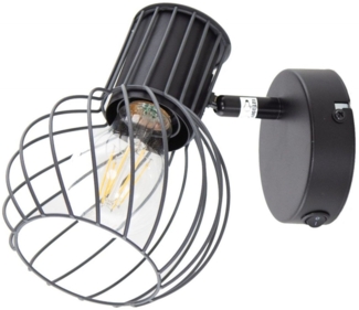 Wandleuchte, Metall-Geflecht, Graphit