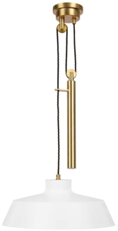 Pendellampe, Deckenleuchte, Stahl, Mattweiß, D 43,2 cm