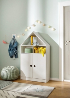 loft24 Kleiderschrank Allie Schrank mit 2 Türen in Hausoptik im Landhausstil