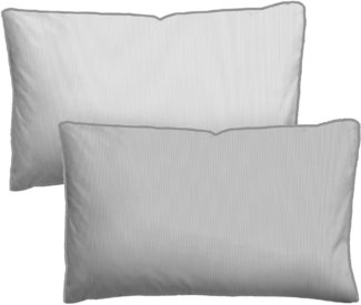 biberna Mako-Satin Bettwäsche 0615211 FEINE STREIFEN, sturmgrau, 1x 40x80 cm