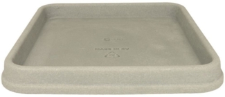 Heimwerkercenter Pflanzkübel MePla Untersetzer Venezia quadrat 27x27 cm, Grau, frostfester Kunstoff